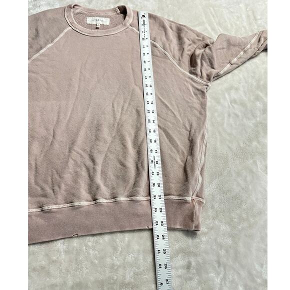 The Great. The College Sweatshirt Women's 0 Soft Lilac Long Sleeve Distressed - Picture 11 of 12